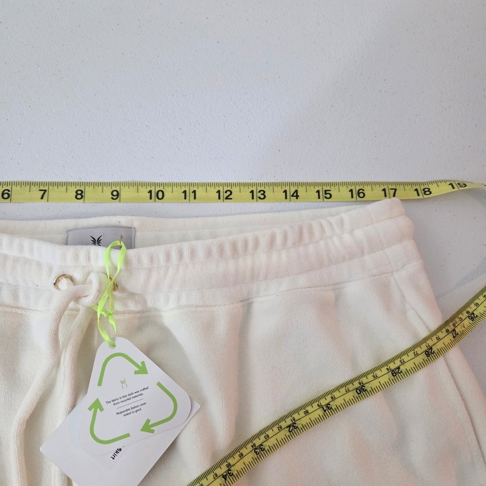 Dudley Stephens Starboard Short Skirt Cream Terry Fleece Scallop XL NEW - Picture 8 of 11